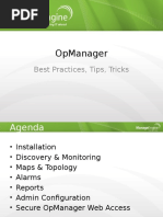 Opmanager Best Practices, Tips, Tricks