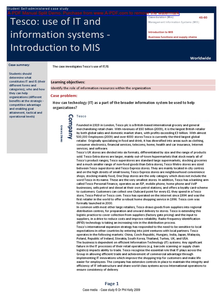 Tesco Case Study