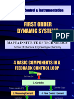First and Second Order Dynamic Systems