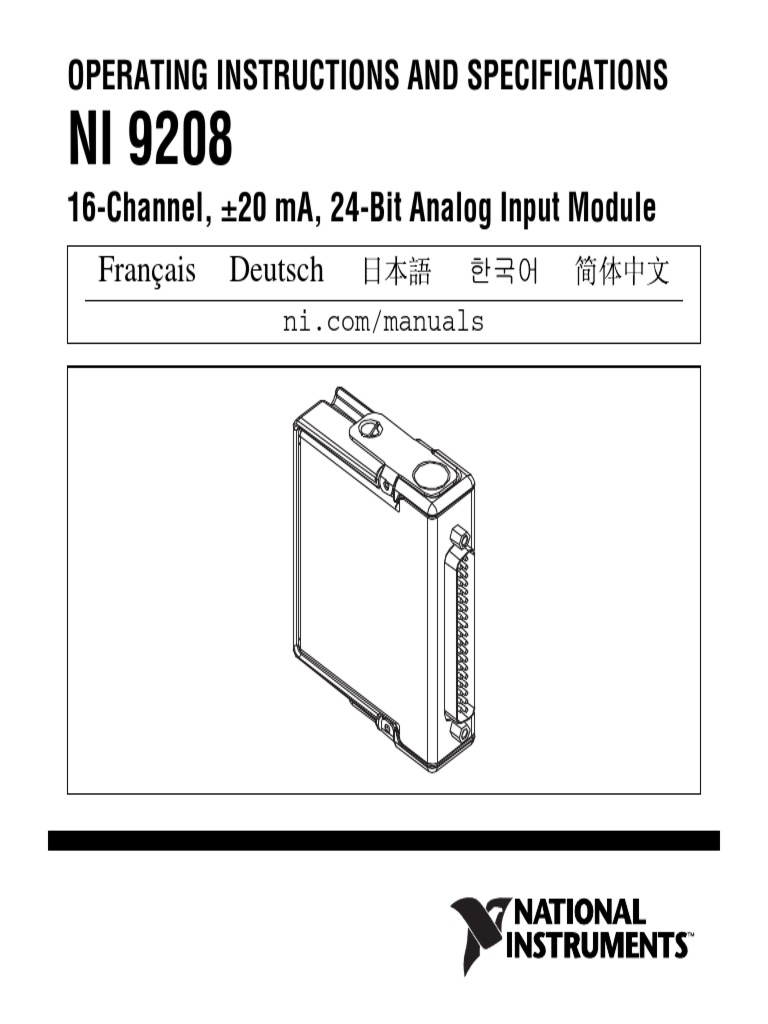 NI 9208 Analog To Digital Converter Compatibility Free 30day Trial Scribd
