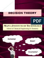 Decision Theory: Apua Nstitute of Echnology