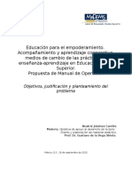 Objetivos, Justificación y Planteamiento de Un Problema