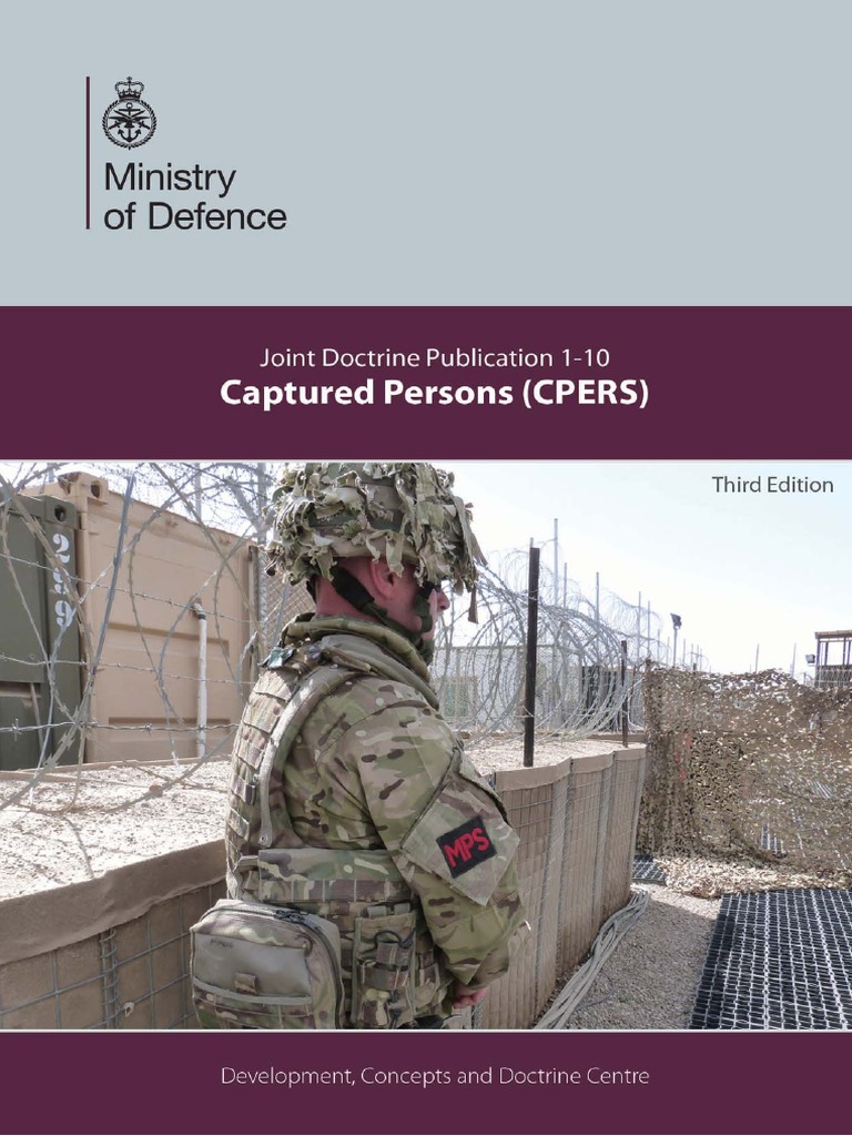 Joint Doctrine Publication 110 PDF Military Occupation Detention