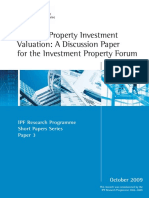 Issues in Property Investment Valuation - A Discussion Paper (October 2009) Short Paper