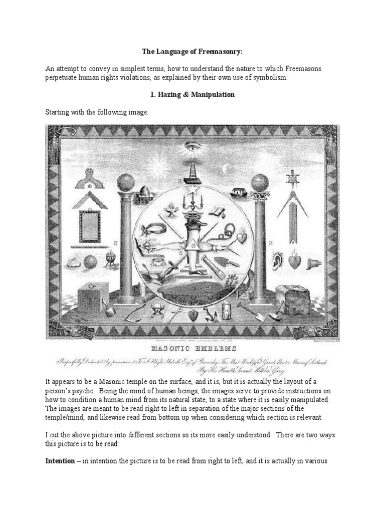 Freemasonry's Symbolic Manipulation Explained | PDF | Freemasonry | Mind