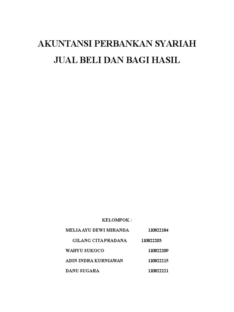 Akuntansi Perbankan Syariah Makalah