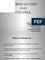 Overhead Cost and Control