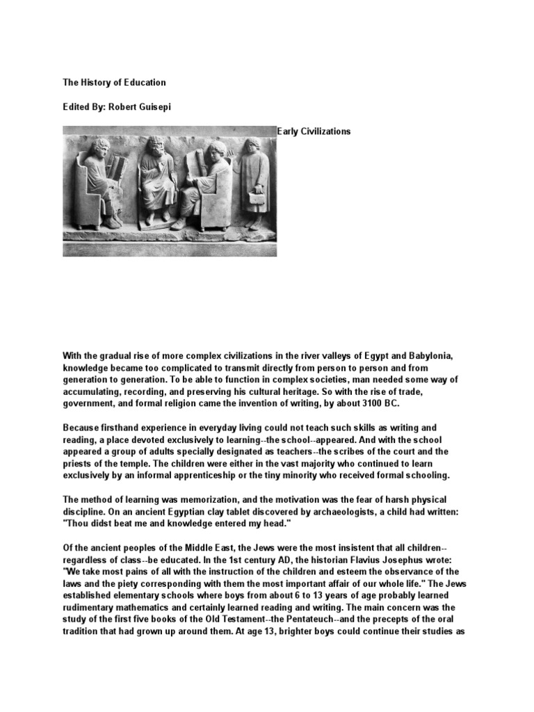 The History of Education PDF