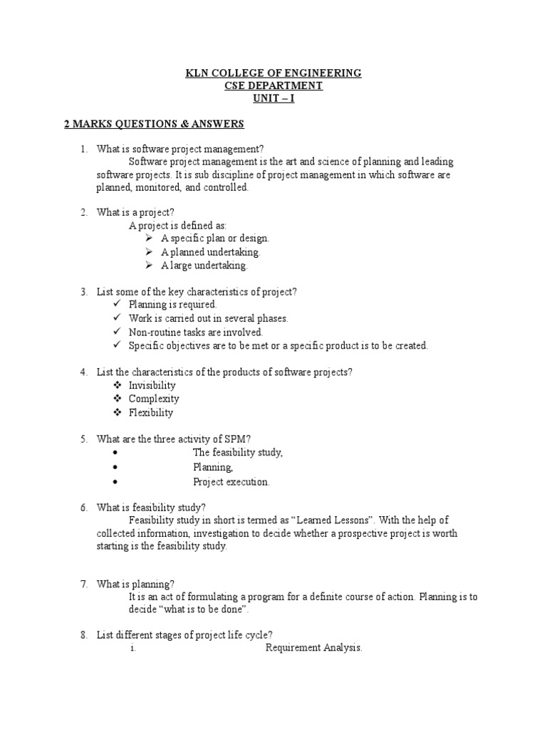 Softwareproject Management Project Management - 