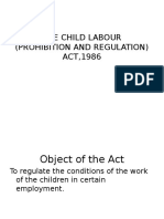 The Child Labour (Prohibition and Regulation) ACT, 1986