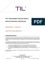 ITIL Intermediate Lifecycle ServiceStrategySample1 SCENARIO BOOKLET v6.1
