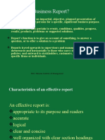 Effective Reports