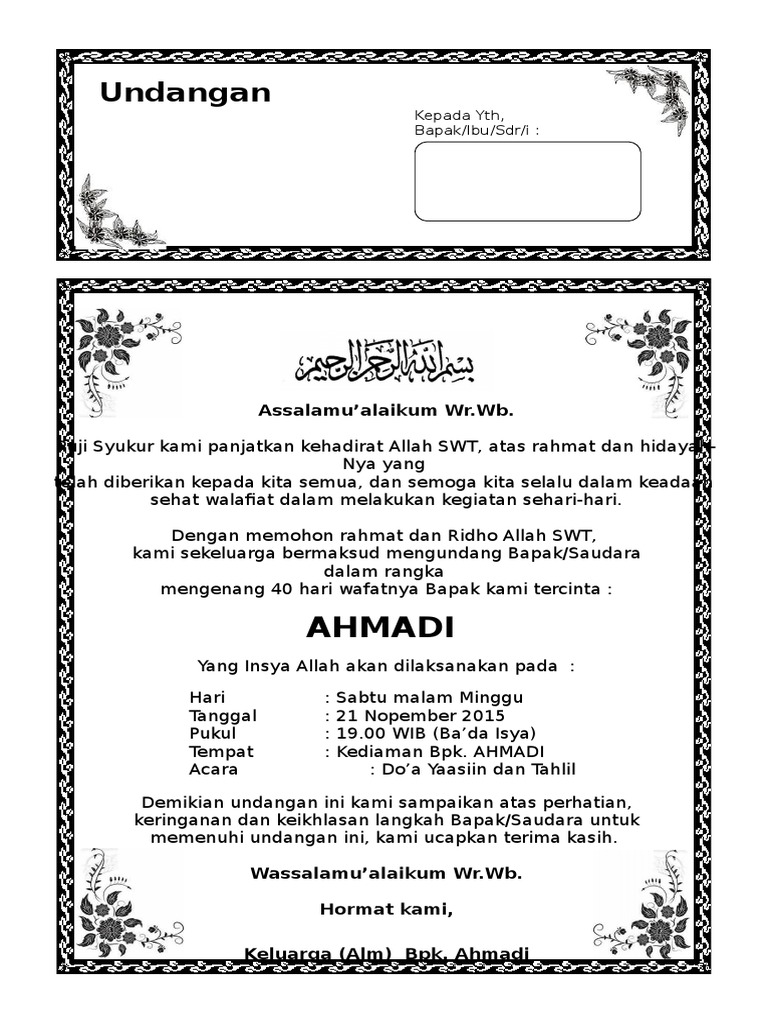86+ Contoh Undangan Aqiqah Dan Cukuran Gratis