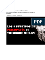 Psicopatía Según Theodore Millon