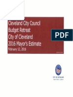 Cleveland City Council Retreat- 2016 Est. City Budget 02 12 2016