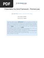 Download Zend Framework Presentation by wufinou89 SN29909663 doc pdf