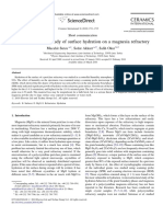 A Microstructural Study of Surface Hydration on a Magnesia Refractory