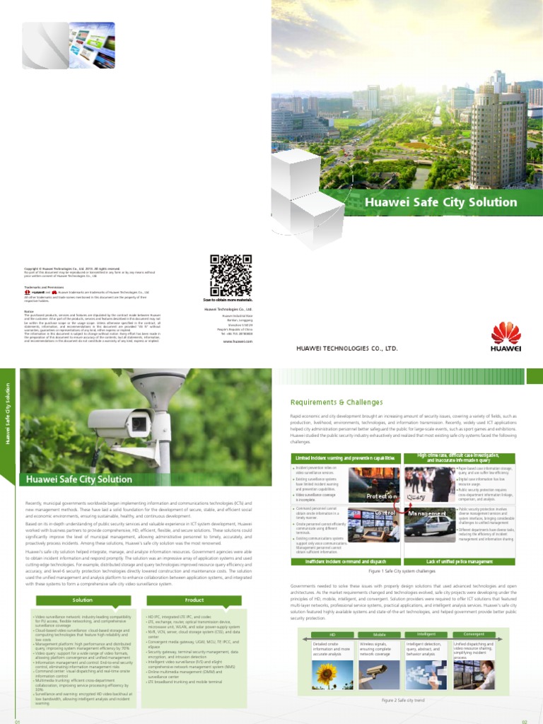 2013 Huawei Safe City Solution Brochure.pdf Cloud Computing