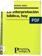 29004023 John Barton La Interpretacion Biblica Hoy