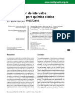 Determinaci+¦n de intervalos de referencia para qu+¡mica cl+¡nica en poblaci+¦n mexicana