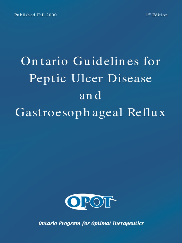 Ontario Guidelines For Peptic Ulcer Disease and Gastroesophageal Reflux ...