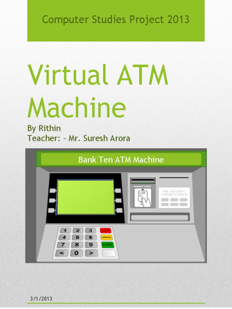 Bankten-Virtual Atm Machine Report | PDF | Personal Identification Number |  Automated Teller Machine