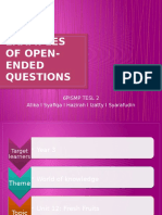 Examples of Open-Ended Questions