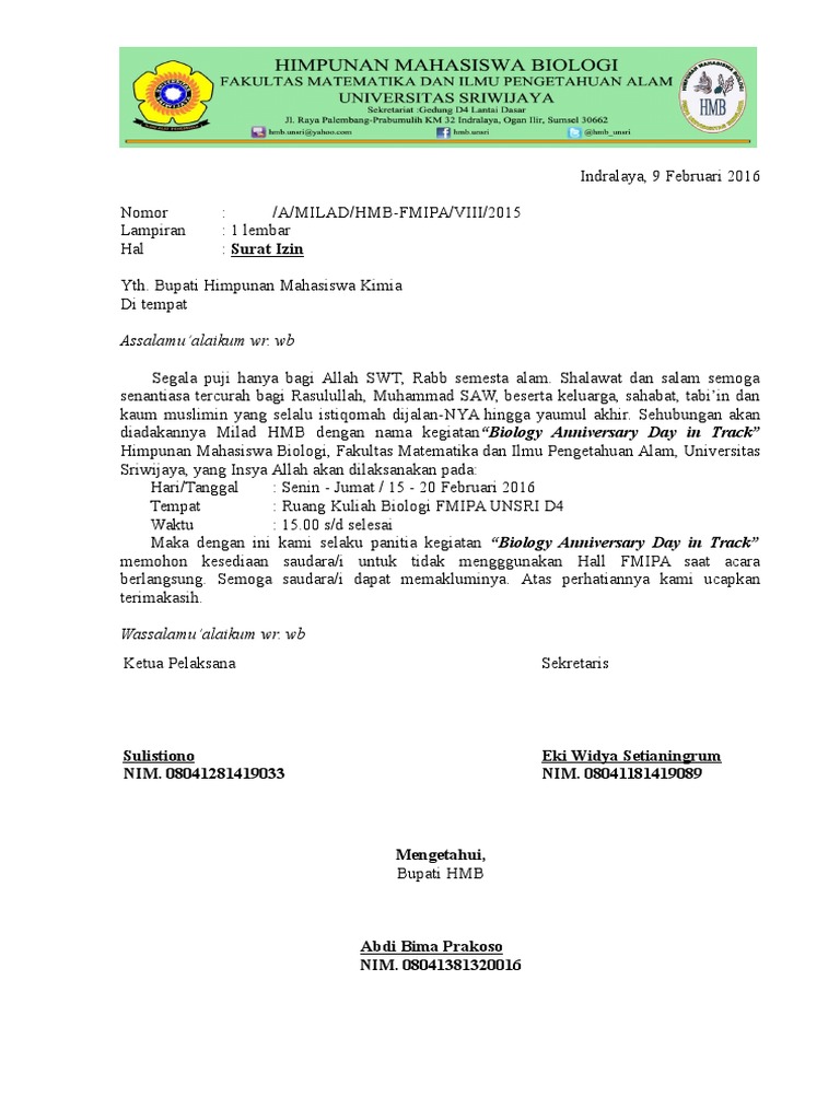 Contoh Undangan Acara Milad