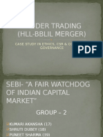 Insider Trading (Hll-Bblil Merger) : Case Study in Ethics, CSR & Coprorate Governance