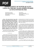 Improvement of Power Quality Using PQ Theory Based Series Hybrid Active Power Filter 