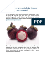 ¿Por qué es necesario bajar de peso para tu salud?