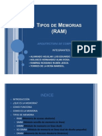 Tipos de Memorias (RAM)