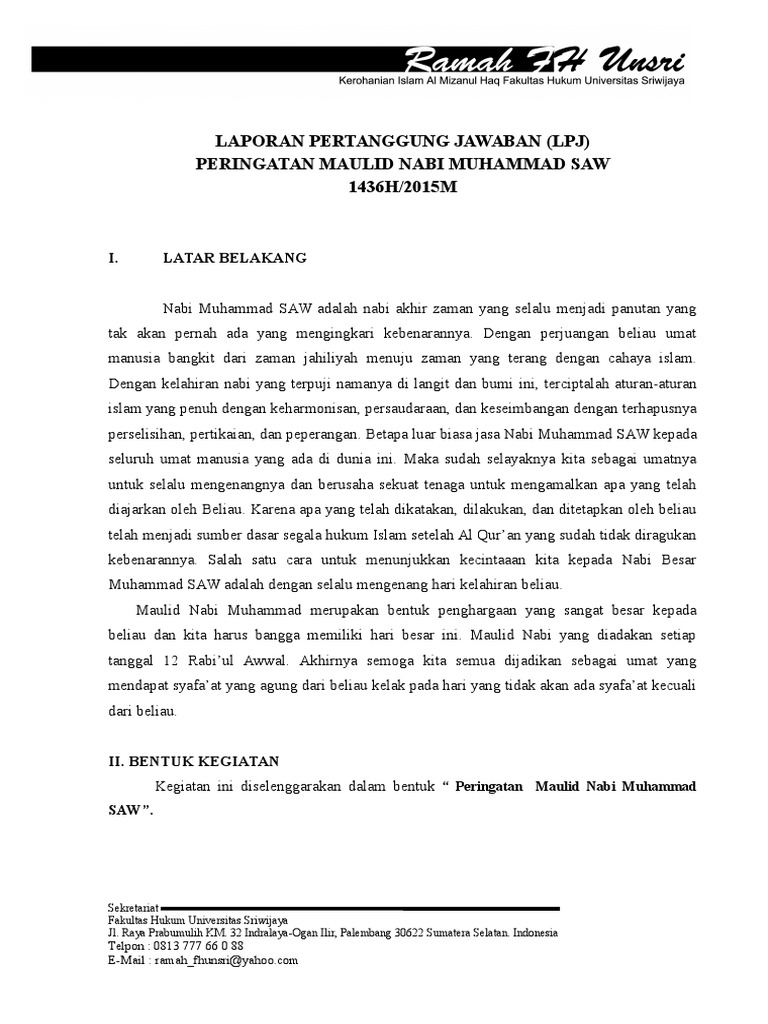 Lpj Maulid Nabi