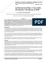 Understanding Entrepreneurship: A Case Study On Ms. Namita Sharma "The Queen of NFH"