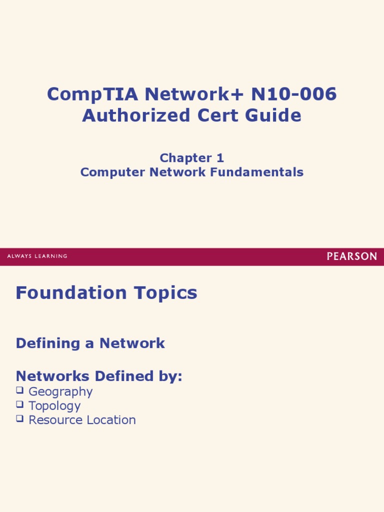 CompTIA Network+ N10-006 Guide Overview | PDF | Network Topology ...
