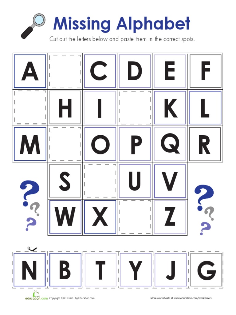 A Cdef HI KL M OP R S UV WX Z Q: Missing Alphabet | PDF | Leisure