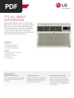 LG LW8012ER Air Conditioner Spec Sheet