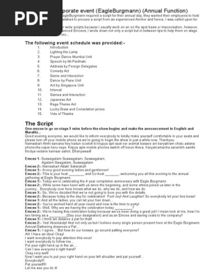 Script For A Corporate Event Pdf