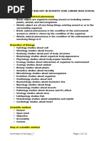 The Material of Biology in Seventh Year Junior High School