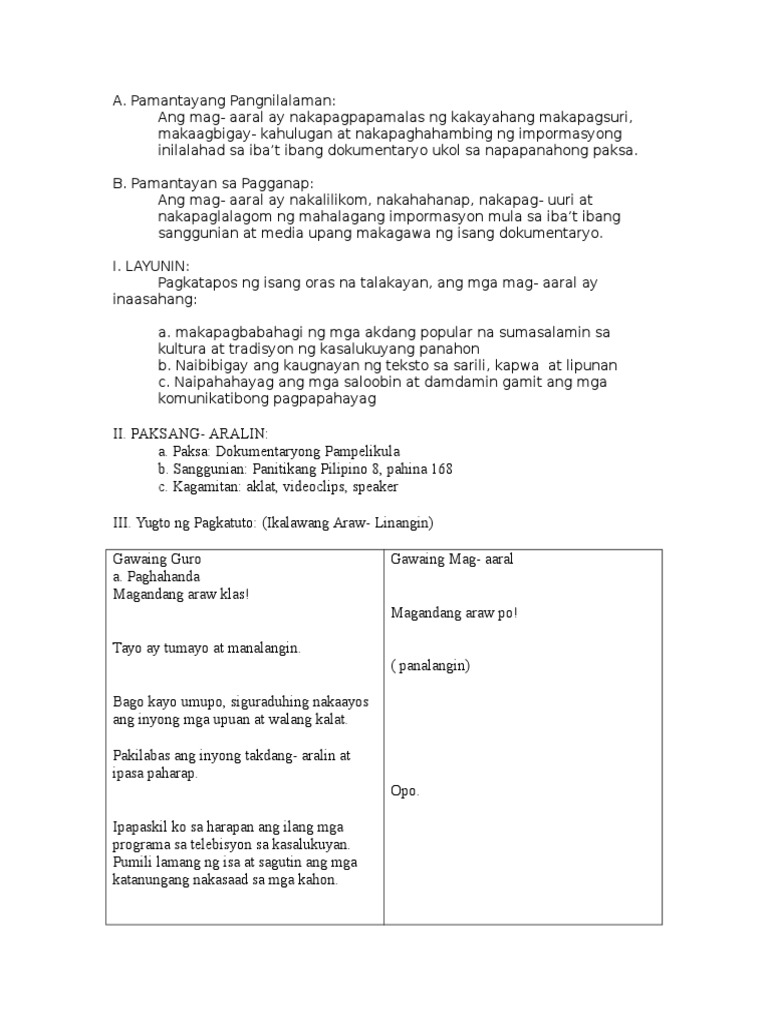 Banghay | PDF