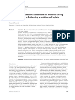 Reproductive Risk Factors Assessment For Anaemia Among Pregnant Women in India Using A Multinomial Logistic Regression Model.