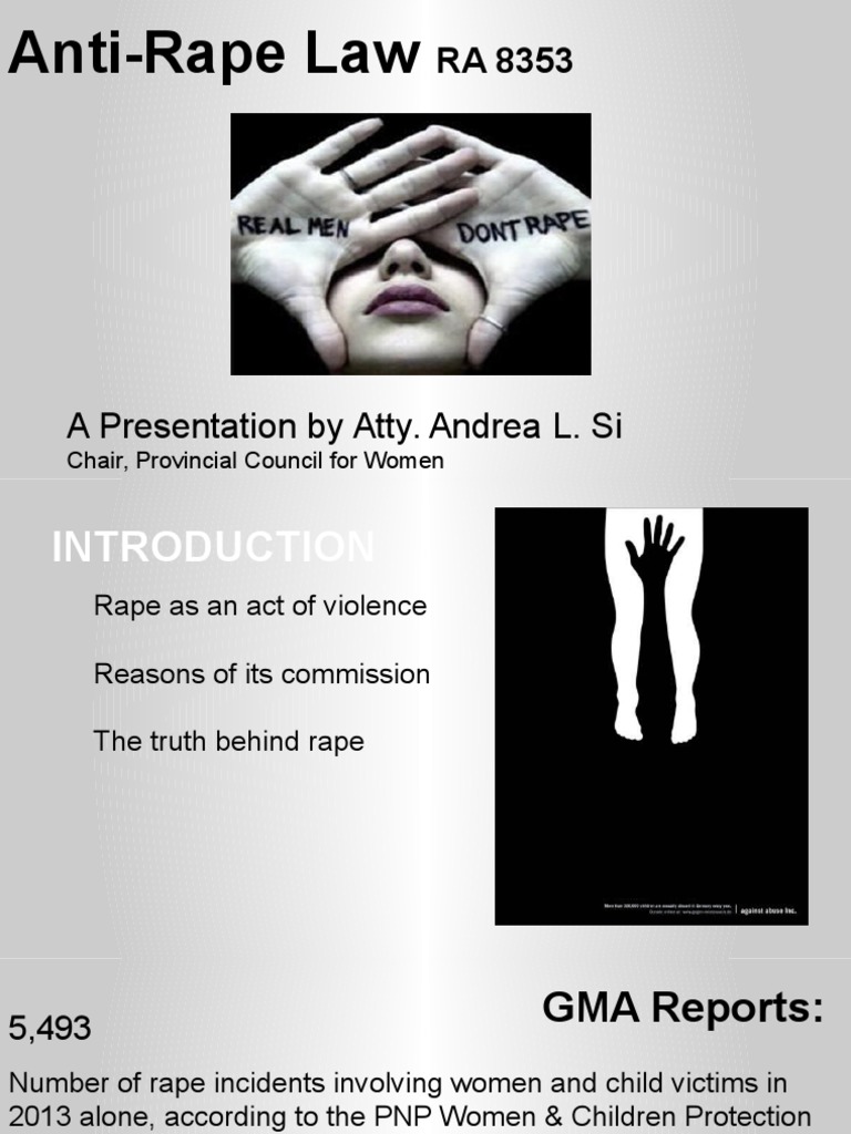 Overview of Anti-Rape Law RA 8353 | PDF | Victimology | Rape