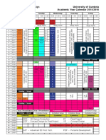 University of Cumbria Academic Year Calendar 2015/2016 Year 2 Schedule