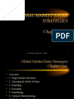 Global Market Entry Strategies Chapter Nine: John Wiley & Sons, Inc C 1998 1