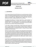 Download MEMORIA TCNICA INVENTARIO DE RECURSOS HIDRICOS DE LA PROVINCIA DEL CAAR by SNI Zonal 6 SN29919841 doc pdf