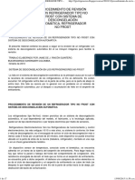 Procedimiento de Revisión de Un Refrigerador Tipo No Frost Con Sistema de Descongelación Automática, Refrigerador No Frost PDF