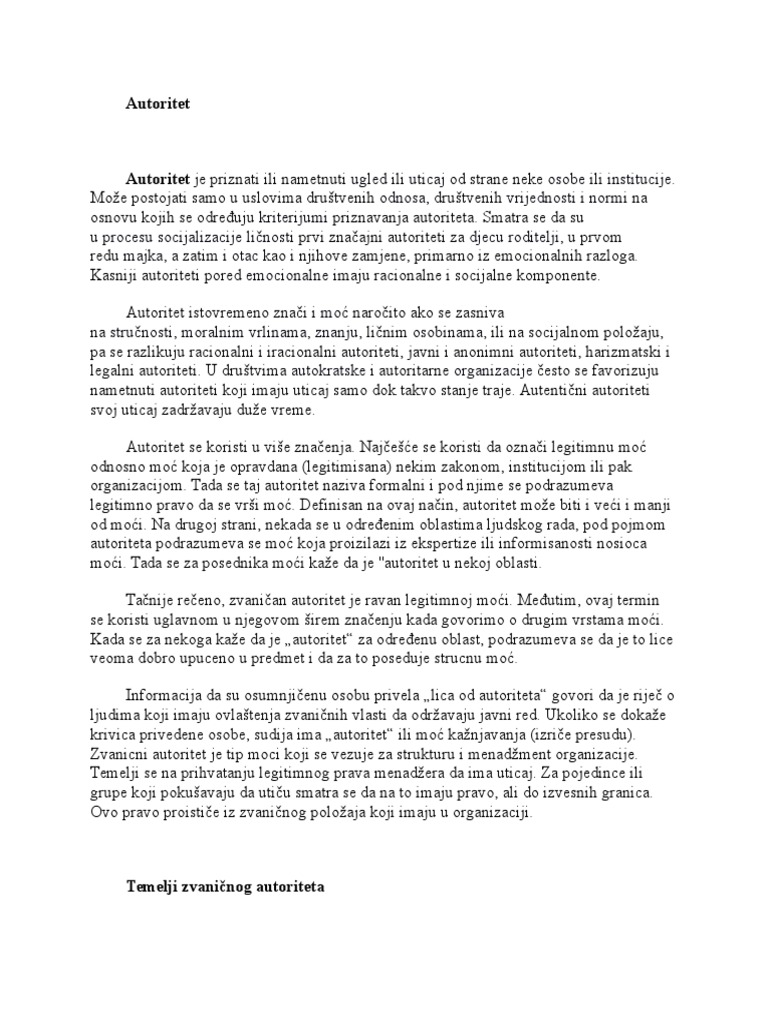 Autoritet | PDF