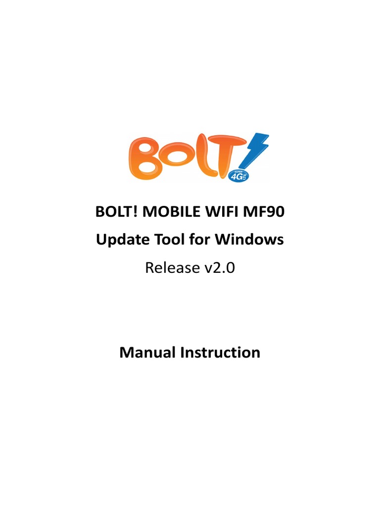 Bolt mobile wifi mf90 update tool v2.0 manual instruction for mac free