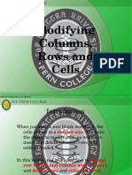 3 - Modifying Columns, Rows, and Cells