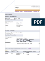 academic transcript revised